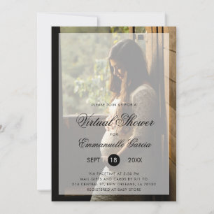 Virtual Baby Shower Gender Neutral Modern Photo Invitation