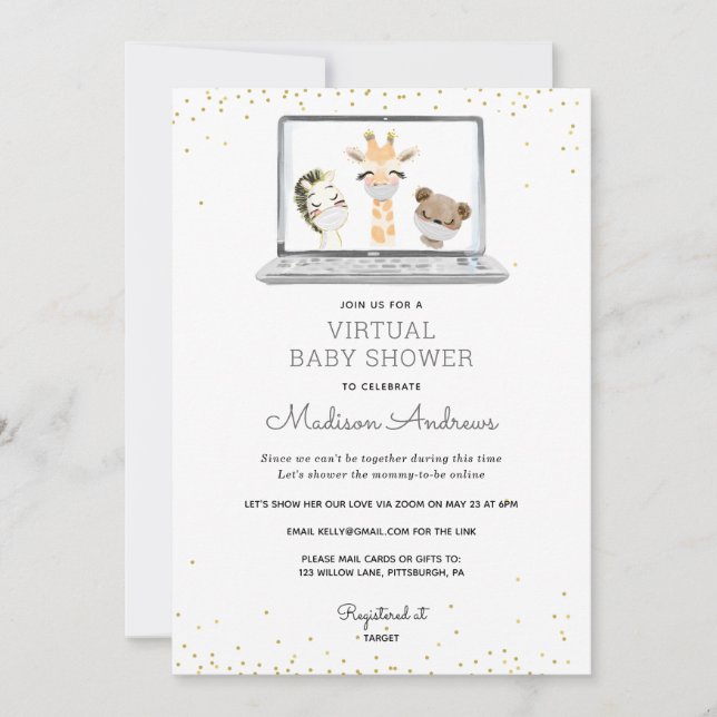 Virtual Baby Shower Invitation (Front)