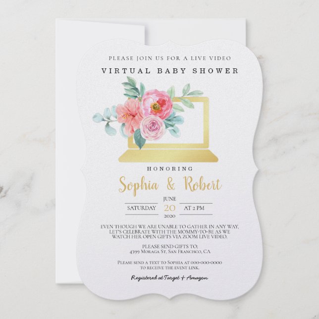 Virtual Baby Shower Invitation VB10 (Front)