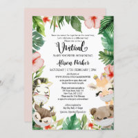 Virtual Baby Shower | Masked Jungle Safari Friends
