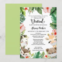 Virtual Baby Shower | Masked Jungle Safari Friends