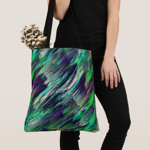 Virtual colourful stalactite or layers destroyed tote bag