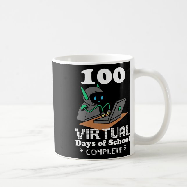 Virtual Days Of School Remote Learning Elearning Q Coffee Mug (Right)