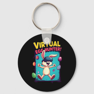Virtual Egg Hunter - Funny Gamer Bunny Vr Easter G Key Ring