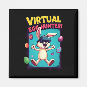 Virtual Egg Hunter - Funny Gamer Bunny Vr Easter G Magnet