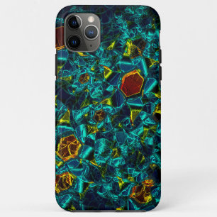Virtual Flower in Gradient Blue, Shrapped Case-Mate iPhone Case