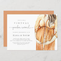  Virtual Gender Reveal He or She Boho Burnt Orange