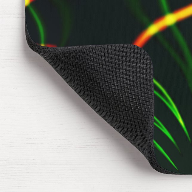 Virtual green leaves, Reddish 'fire-coloured thorn Mouse Pad (Corner)