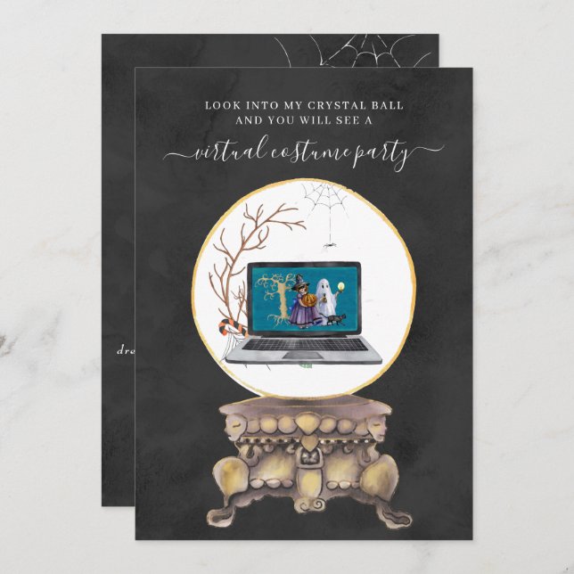 Virtual Halloween Costume Party Invitation (Front/Back)
