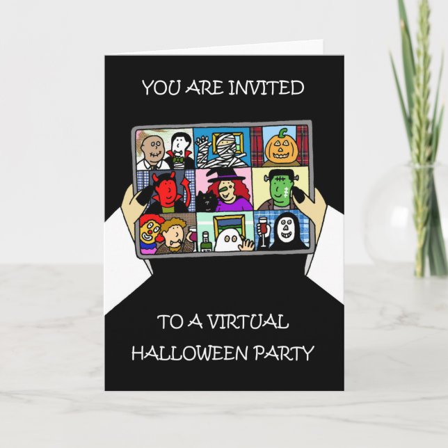 Virtual Halloween Party Invitation (Front)