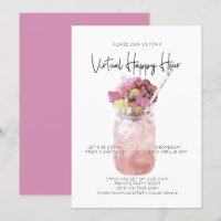 Virtual Happy Hour Party Social Distance Bright