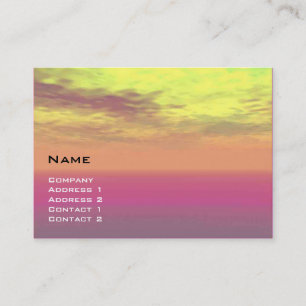 VIRTUAL LANDS Pink Yellow Sky,Clouds Business Card