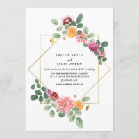 Virtual Live Stream Wedding Geometric Boho Floral