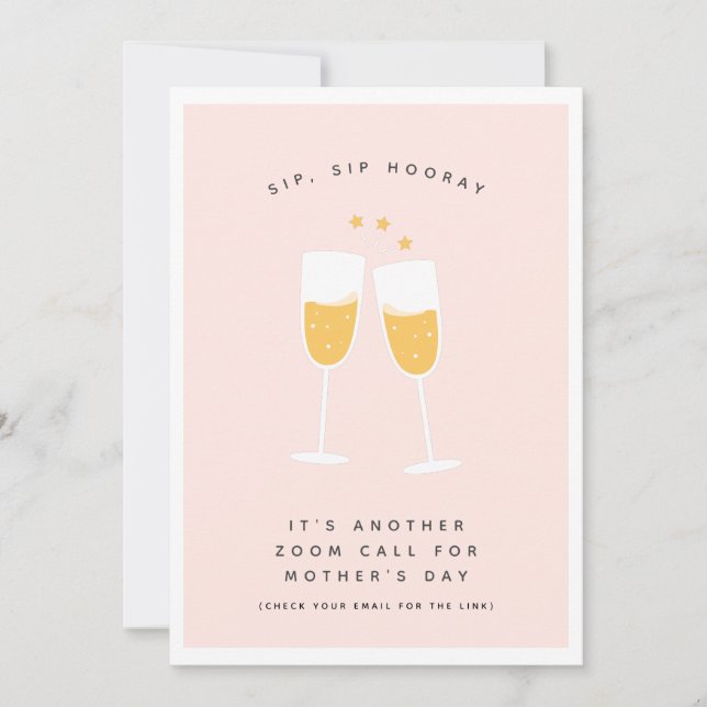 Virtual Lockdown Pandemic Funny Happy Mother's Day Holiday Card (Front)