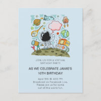 Virtual Online Birthday Party Invitation