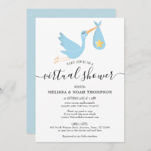 Virtual Online Long Distance Baby Shower Sprinkle Invitation