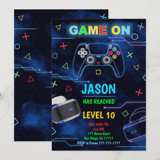 Virtual Reality Birthday Games Invites