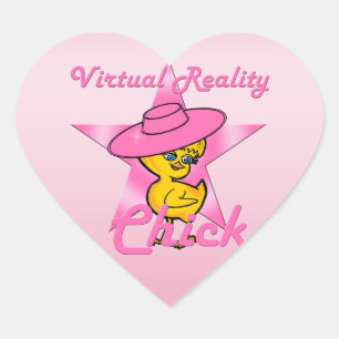 Virtual Reality Chick #8 Heart Sticker