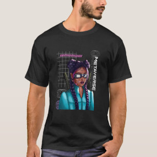 Virtual Reality Girl Gamer Japanese Katana Ninja S T-Shirt