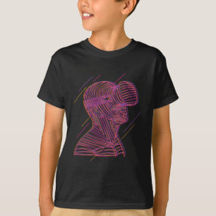 Virtual Reality Graphic Line Art For A Vr Gamer 2  T-Shirt