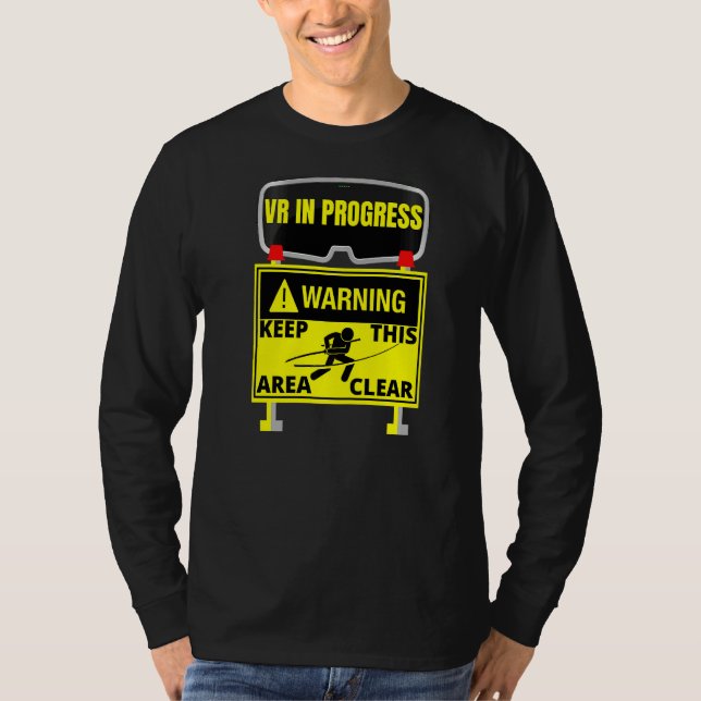 Virtual Reality In Progress  Vr Gaming Mission Que T-Shirt (Front)