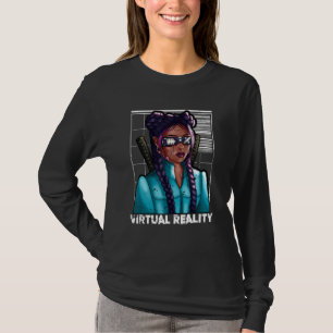 Virtual Reality Japanese Samurai Katana Girl Gamer T-Shirt