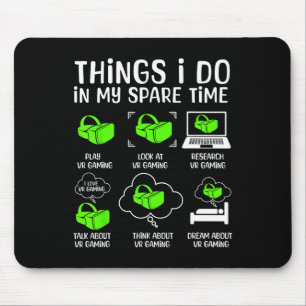Virtual Reality Vr For Men Boys Gaming Gamer Heads Mouse Pad