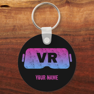 Virtual Reality VR Vintage Gamer Video Glasses Key Ring