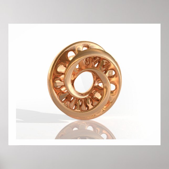 Virtual Sculpture Moebius Bright Gold B Poster (Front)