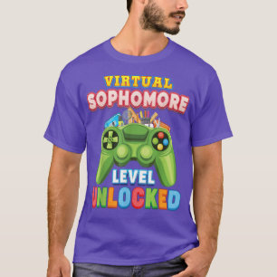 Virtual Sophomore Level Unlocked Teacher Student V T-Shirt