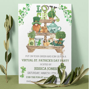 Virtual St. Patrick's Day Celebration Party  Invitation