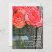 Virtual Streaming Wedding Rustic Roses Jar
