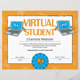 Virtual Student Certificate of Achievement PDF