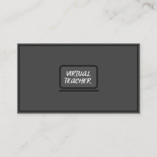 Virtual Teacher Online Teaching Tutor Education Business Card