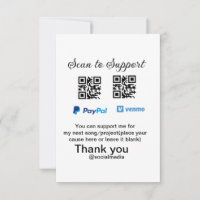 Virtual tip jar q r code money donation PayPal ven