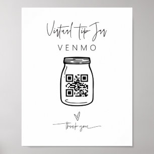 Virtual Tips Sign Cash Business Donate Poster