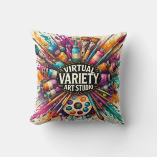 Virtual Variety Art Studio – Creative Paint Splash Cushion