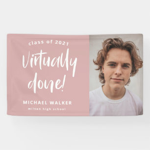 virtually done graduation announcement  banner