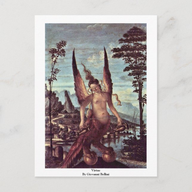 Virtue By Giovanni Bellini Postcard (Front)
