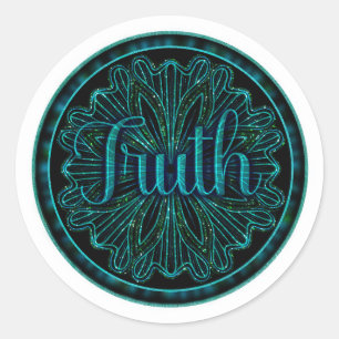 Virtue Truth Mandala Classic Round Sticker