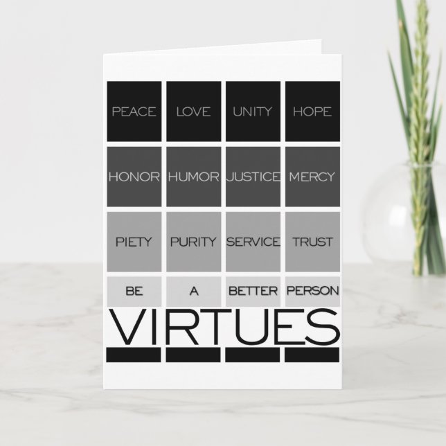 Virtues T Shirt  Card (Front)