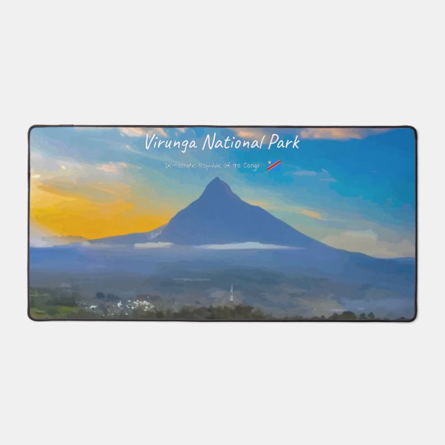 Virunga National Park, DR Congo - Volcano Desk Mat (Front)