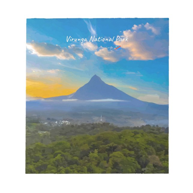 Virunga National Park, DR Congo - Volcano Notepad (Front)