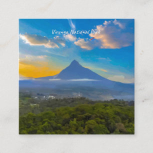 Virunga National Park, DR Congo - Volcano Square Business Card