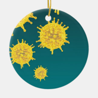 virus ceramic tree decoration