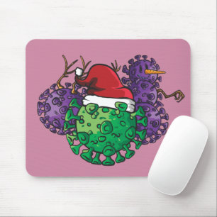 Virus microbes Love Christmas Day Mouse Pad