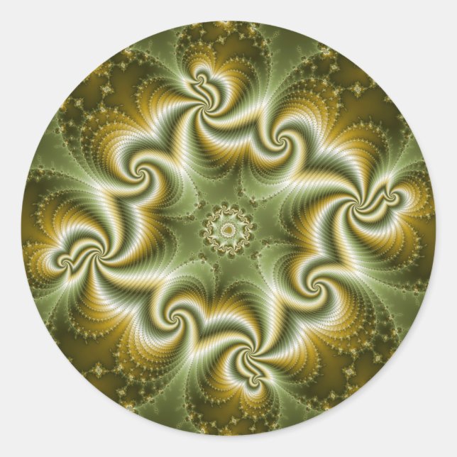 Virus Mutation Classic Round Sticker (Front)