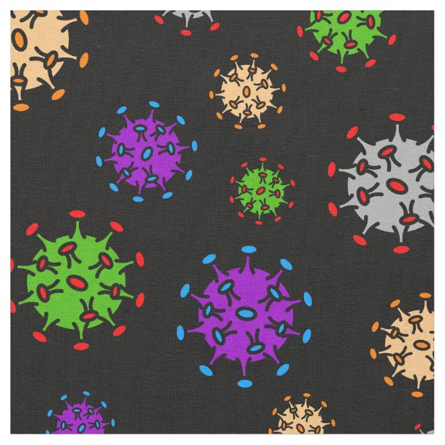 virus on black fabric (Close Up)