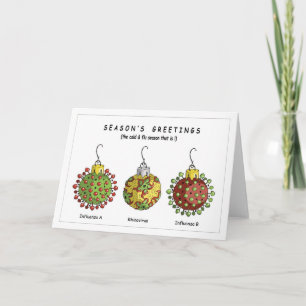 Virus Ornaments Holiday Card