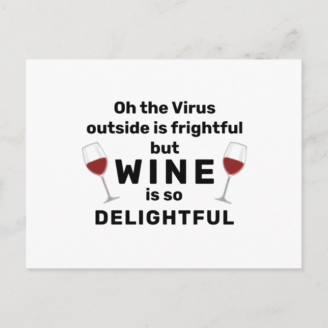 Virus Outside is Frightful Funny Christmas Pun Holiday Postcard (Front)